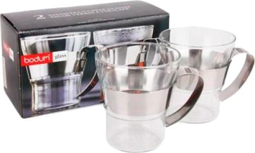Набір склянок із стальною ручкою (4552-16) 300 мл 2 шт. Bodum 