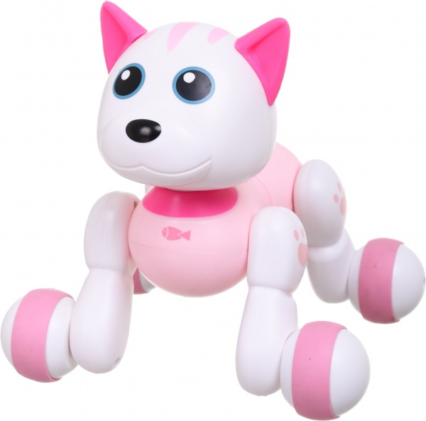 Інтерактивний робот Shantou Котик 22.5х17х18.5 см біло-рожевий 1086A