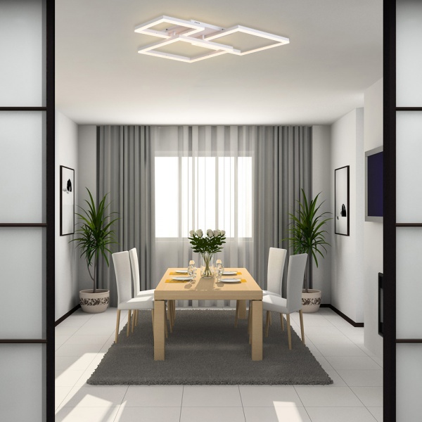 Светильник светодиодный LightMaster CE2120 UNION квадрат с пультом 80 Вт белый 3000-6500 К