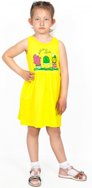 Сарафан для девочек Roksana №0019/16083 CACTI р.128–134 желтый №0019/16083 