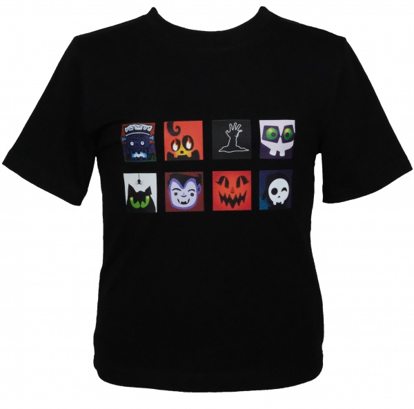 Футболка для девочек/для мальчиков WP Merchandise Halloween Монстро-кубики р.104–110 черный 22110 