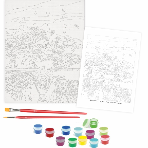 Картина по номерам Отдых в горах 35x45 см Rosa Start 