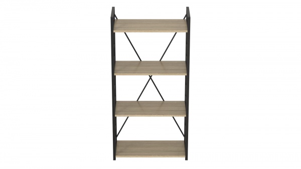 Этажерка Коннект 4/60 1200х600х280 мм дуб сонома/черный (XK00202)