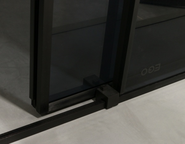 Огородження душове EGO Wave Black 1200х900х2000 мм 