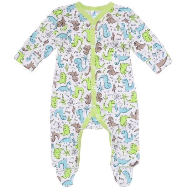 Комбінезон арт 199000356 р.56 дінозаврік з салатовим Minikin салатовый 