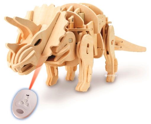3D-конструктор Robotime трицератопс с пультом дистанционного управления (D400) (6946785100037)
