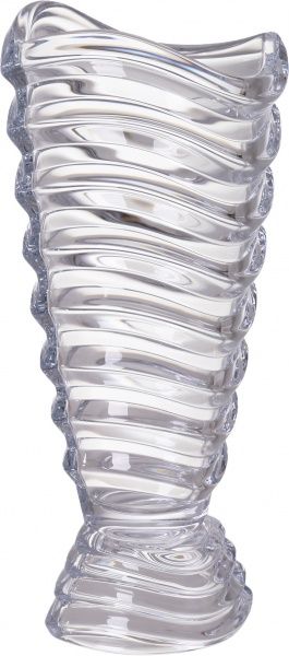 Ваза стеклянная прозрачная на ножке Wave 41.5 см Bohemia