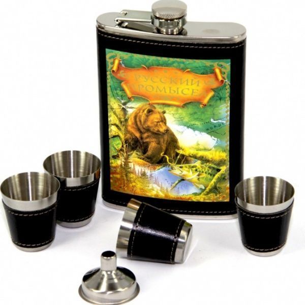 Набор подарочный с флягой и рюмками TZ-02-3