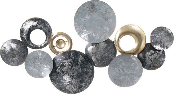 Декор настенный Surface 89,5x49,5 см черно-золотистый 