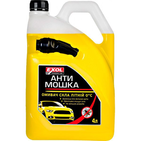 Омыватель стекла EXOL Антимошка 0°С лето 4л 