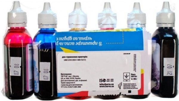 Набор чернил Barva EPSON I-BAR-E-L800-090-MP light cyan light magenta black cyan magenta yellow