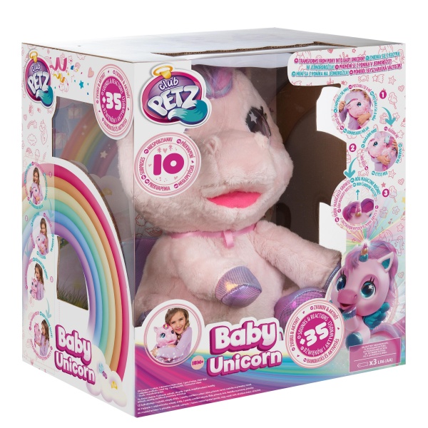 Игрушка интерактивная MY BABY UNICORN Единорог светло-розовый IMC093881SP