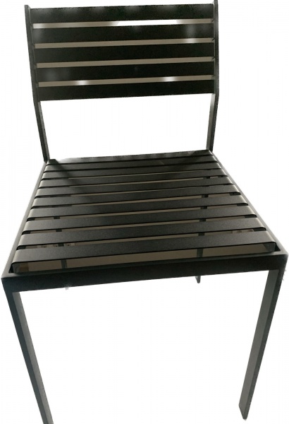 Стул металлический 46,5x45 см матовый черный 