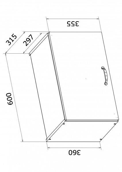 Шафа верхня МС Мері Вм 60х36х31,5 см дуб платиновий/білий Грейд