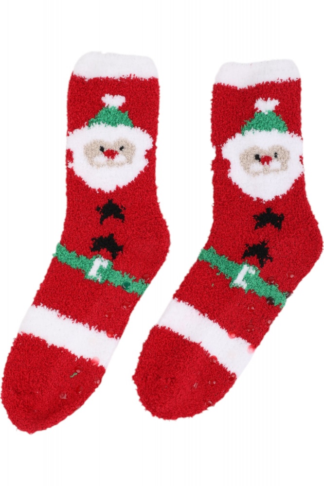 Шкарпетки жіночі La Nuit Home Санта, р.one size червоний