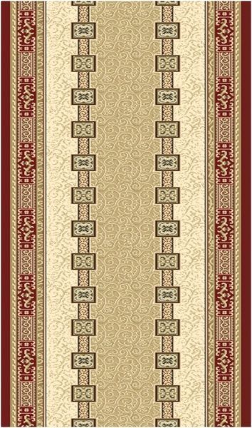 Дорожка Balta Kashmar 7552/614 бордо/беж 1,2 м
