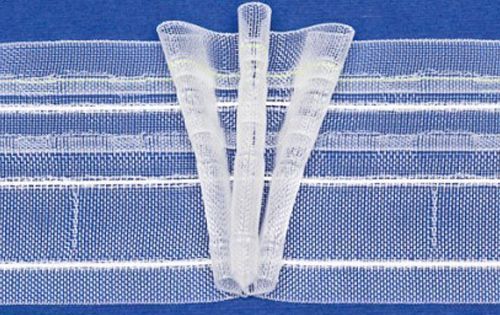 Тесьма Adagio 40064/70 прозрачная V-3-пучки 1:2,5 2 ряда петель Bandex