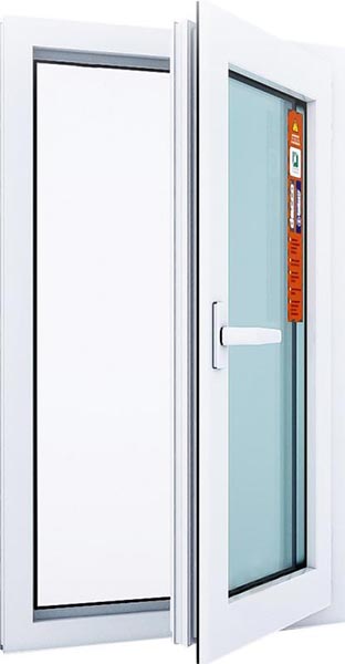 Вікно поворотно-відкидне DECCO 60 500x900 мм праве