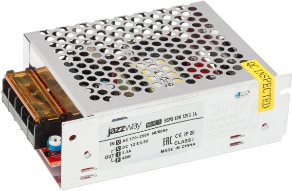 Блок живлення JAZZway 12 В 40 Вт IP20 3329334