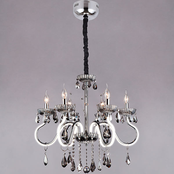 Люстра підвісна Strotskis Oberon пульт ДК LED 31.5 Вт 6x60 Вт E14 хром 419/6