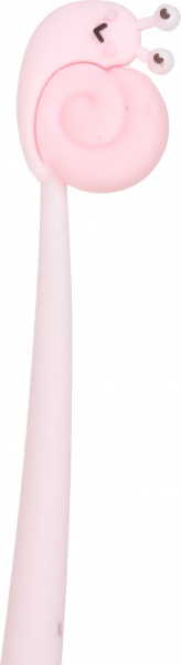 Ручка гелевая розовая Улитка чернило синее 