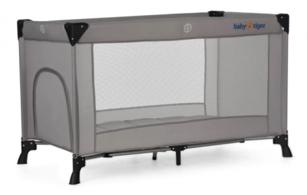 Манеж-ліжко Kinderkraft Babytiger Viki Grey BLVIKI00GRY0000