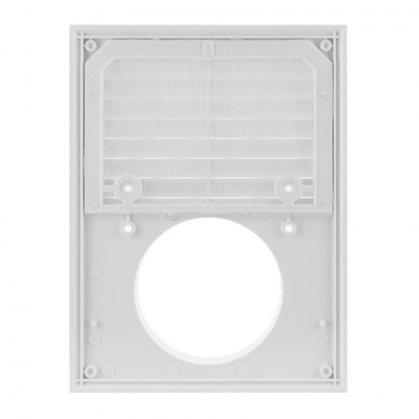 Гратка для вентиляції MiniMax з сіткою проти комах 240 х 180 d100 мм (1503) пластик білий 