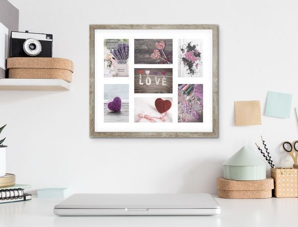 Фоторамка з паспарту SvitArt FKP-7-1913-1B 10x15 см дерево світле 