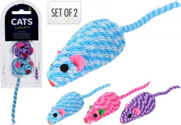 Іграшка для котів Миша 7 см в асортименті 2 шт.