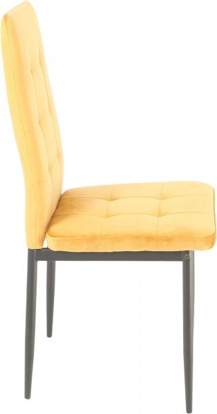 Стул обеденный GT Racer K-2010 velvet черно-серый/горчичный