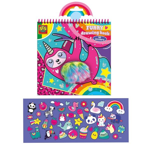 Книга-розмальовка SES Пухнастики 0112S