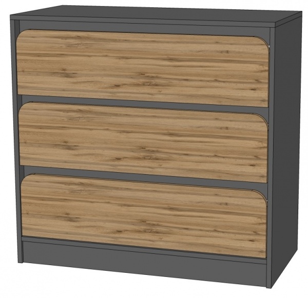 Комод Lion Арт-1 антрацит/дуб аппалачи 