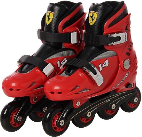 Роликовые коньки Ferrari FK7-BLACK р. 33-36 красный