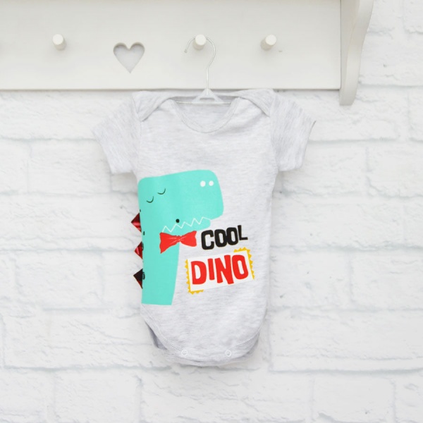 Боді дитяче унісекс Blanka Діно р.80 сірий 12938 