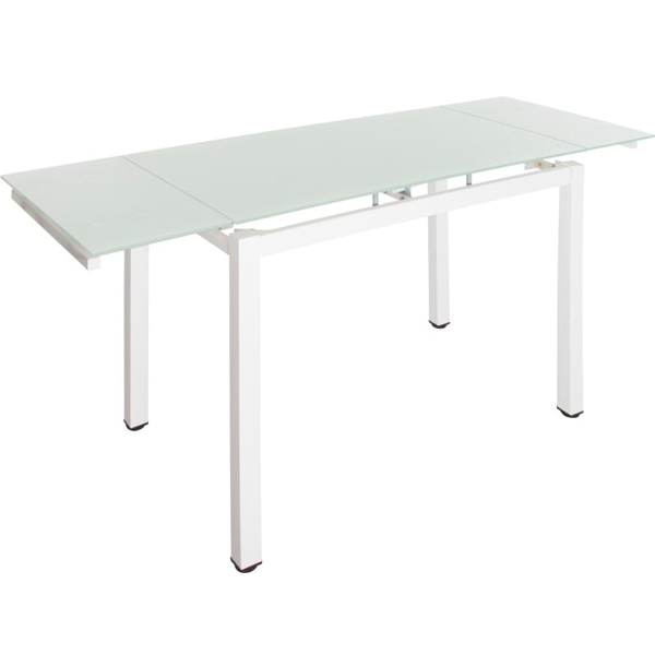 Стол обеденный Crystal white стеклянный 