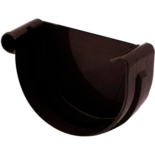 Заглушка ринви ліва Bryza 100 мм коричневий 