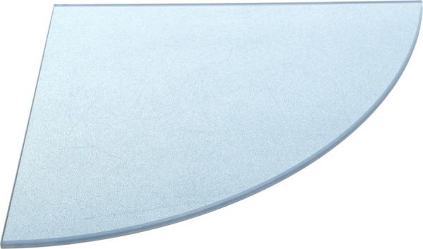 Полка стеклянная радиусная 250x синий металлик 