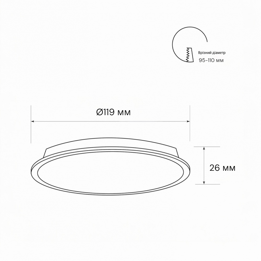 Светильник светодиодный встраиваемый LIGHT SET GUTA 09R 9 Вт LED-модуль 4500 К черный