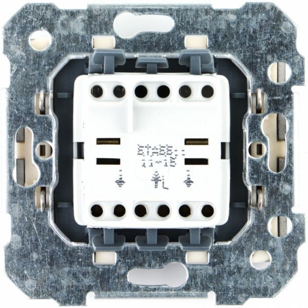 Выключатель двухклавишный Siemens Iris без подсветки 16 А 250В IP20 сталь нептун 18509 AN