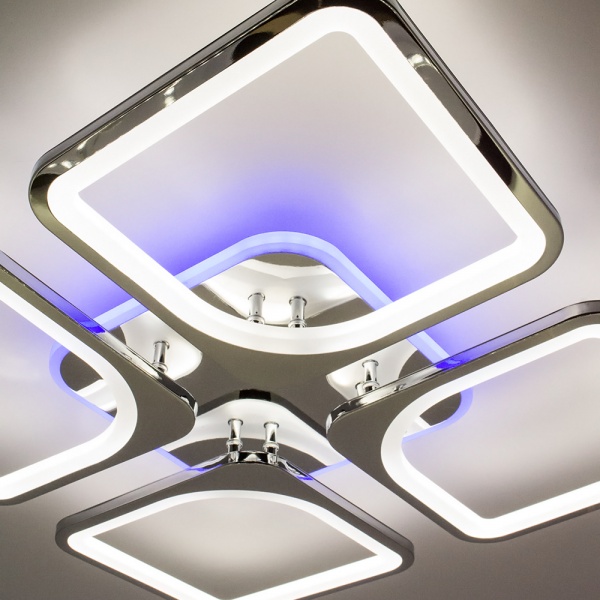 Люстра світлодіодна Luminaria 4Q550/90 100 Вт хром/білий LOOK RGB 100W CHROME 