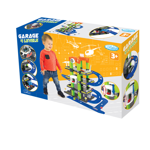 Гараж Mochtoys 4 поверховий з 1 машинкою 59x57x60 см 11927