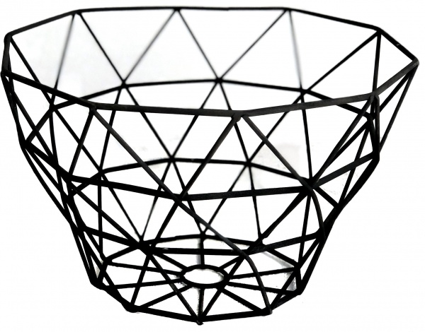 Кошик для фруктів Geometric Black 26x26x18 cм Дартц 