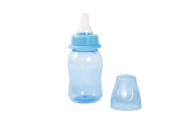 Пляшка Lindo вигнута з силіконовою соскою 125 мл LI 132