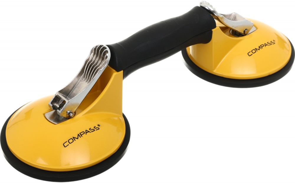 Присоска для скла Compass подвійна до 100 кг алюміній CP-DSC-125
