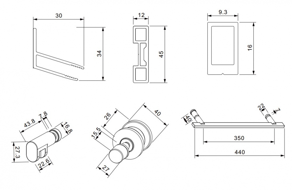 Душевое ограждение EGO полукруглое раздвижное LEX CHROME 90х90х200 см NKH4131