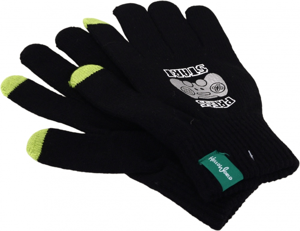 Рукавицы HW Press Start для мальчиков р.14 /черный