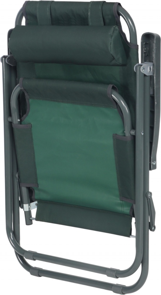 Стул раскладной UP! (Underprice) с подголовником 55х60х95 см темно-зеленый
