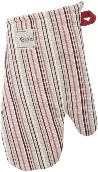 Рукавичка-прихватка Вінтаж Смужки 16x33 см бежевий із червоним La Nuit 