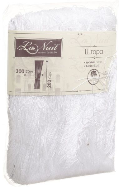 Штора Нитки 300x280 см белый UP! (Underprice)