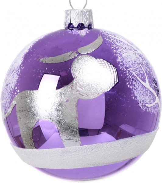 Шар новогодний мульти d 80 мм в ассортименте